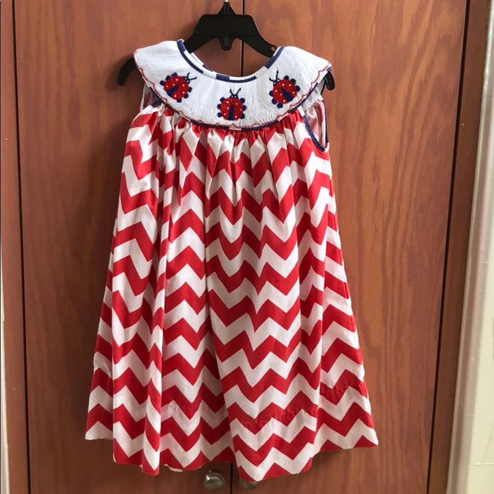 Little girls smocked dress